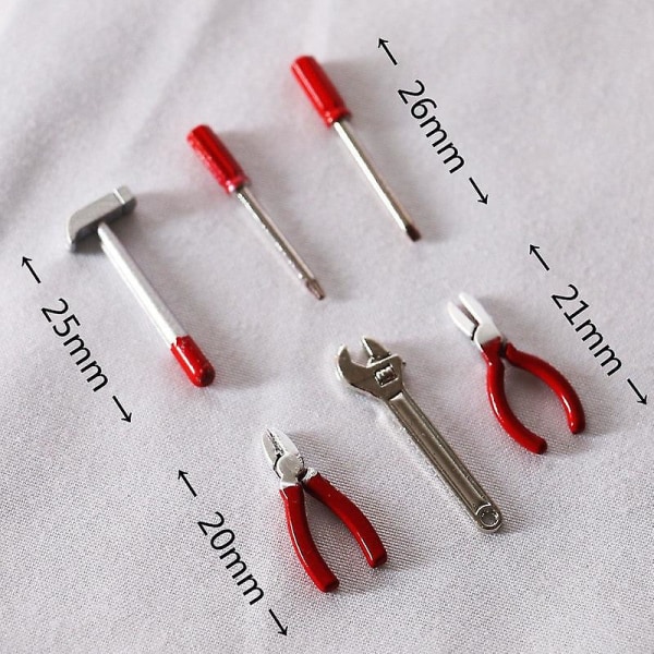 Miniature Furniture Toy Dolls House DIY Decoration Accessories Mini Hammer Adjustable Wrench Tool