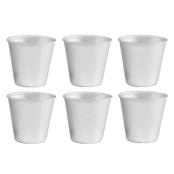 6 stk. aluminium Dariol-form bagekop Dariole budding dessertforme runde æggetærteforme bageudstyr Silver