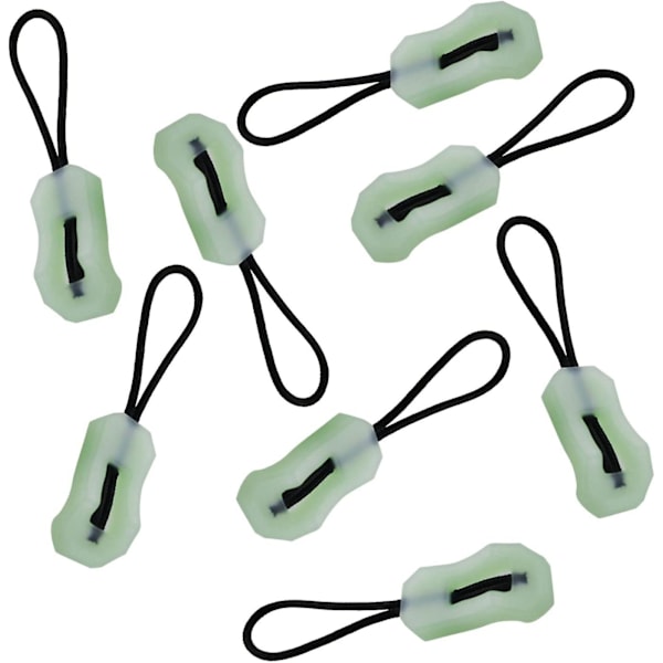 8 st Luminous Zipper Pulls 16x78mm Glow In The Dark Night 33mm Zipper Heads För Rock Jacka Ryggsäckar Tält Dragkedjor Utomhus Camping Verktyg, Grön