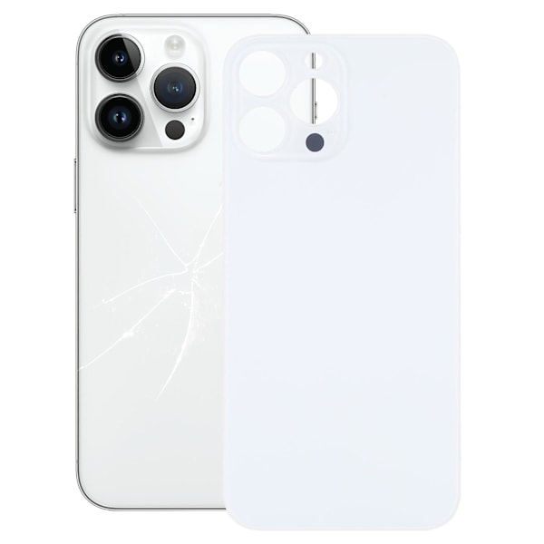 Enkel utbytesglasbaksida batterilucka för iPhone 14 Pro Max White
