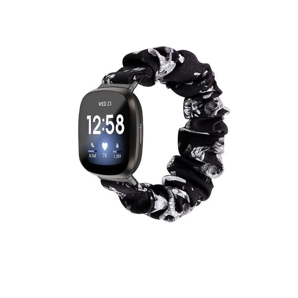 Hårbånd med trykt stof urrem til Fitbit Versa 3/Sense Blomster Multicolor Style E Fitbit Versa 3