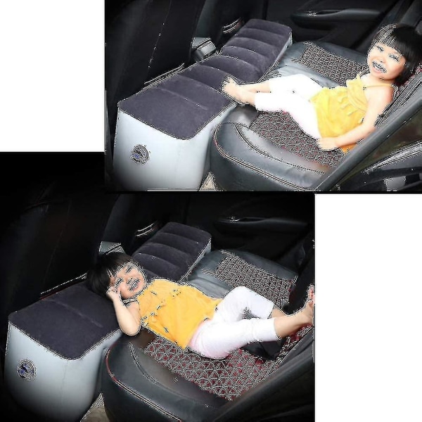 Bil oppustelig madras Split Body Travel Bagsæde Air Bed Pude