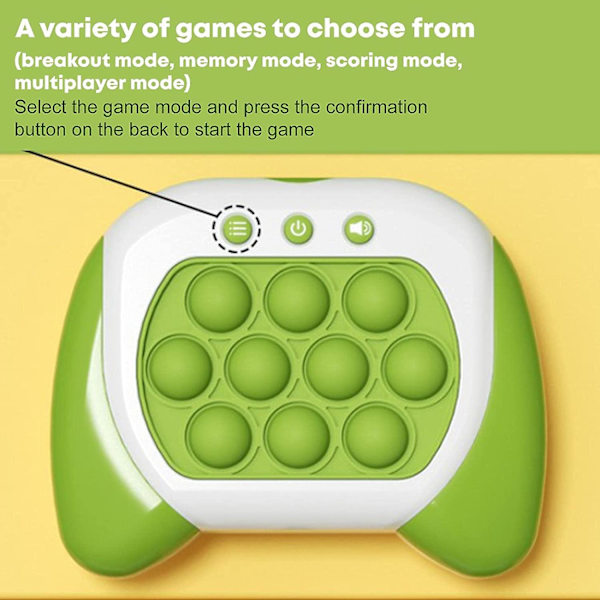 Tidig Utbildning Spelkonsol Pop It Fidget Toy Snabb Push Spel Dekompressionsleksak green white