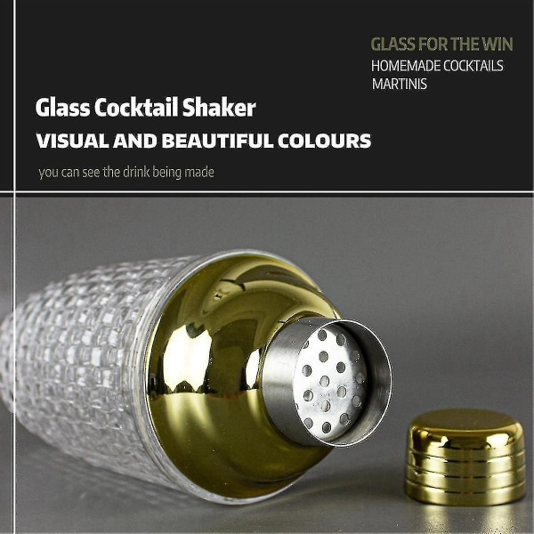 13oz Glas Cocktail Shaker Set - Glas Shaker För Cocktails, Drink Shakers Cocktail Och Cocktail Sh