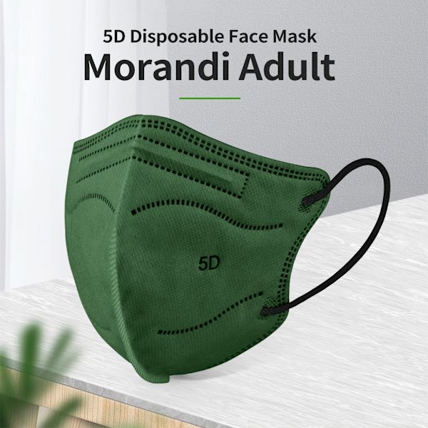 10 stk. Aldult's 5D maske farve udendørs forebyggelse maske ansigtsmasker