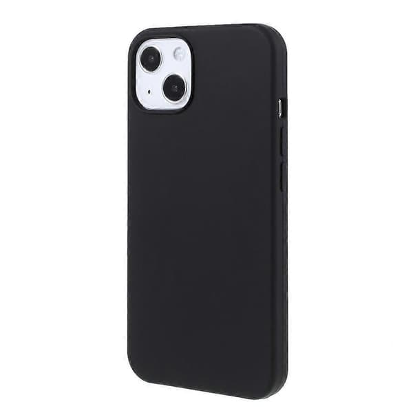 Solid silikon støtsikkert bakdeksel til iPhone 15 Black Black