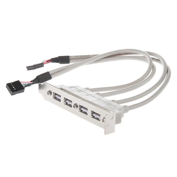 Dobbelt USB 2.0 Bracket Kabel 9 Pin Header Stik til PC Bundkort