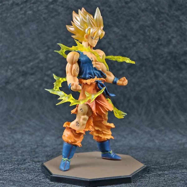 Dragon Ball Z Son Goku Super Saiyan Anime Figur Goku Figur Presenter Heminredning Tårta Topper