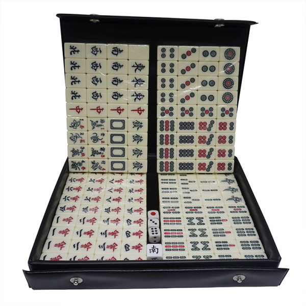 144 Kakel Mah-Jong Set Mahjong Party -uhkapeli