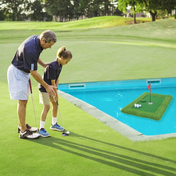 Floating Golf Mat 30cmx57cm Mini Floating Golf Green For Outdoor Backyard Pool Game Practice