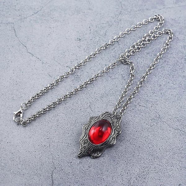 Gaming Peripherals Devil May Cry Dantes Amulet Halskæde Rødt Krystal Vedhæng Gave til Mænd Kvinder