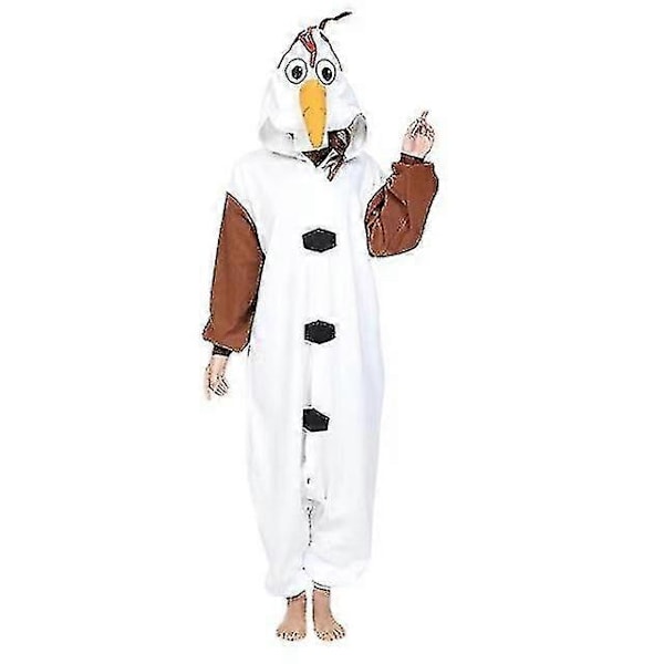 Olaf Onesie Women Men Kigurumi Animal Pajama Cartoon Slippers Festival Homewear Winter Warm Suit Z