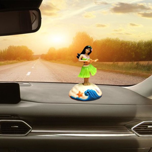 Hula-flicka Dashboard Bobbleheads Skakande Prydnad Figuriner Gåvor Dansande Leksak Hula-dansare Flicka För Hem Bil