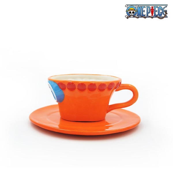 Ny Anime One Piece Cosplay Mug Vattenkopp Kreativ Tre Bröder Hattformad Kaffekopp Luffy Ace Sabo Keramisk Kopp För Fester 1-470ML 201-300ML