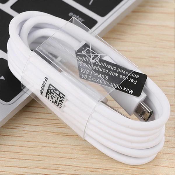 3 stk. Micro USB-kabel Android-oplader Hvidt USB til Micro USB-kabel Egnet til Samsung-opladerledning