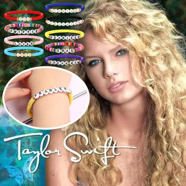 9PCS Armbånd Sett Taylor Swift Album Inspirert Armbånd Mote