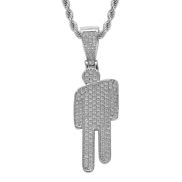 Billie Eilish Necklace Pendant Stainless Steel Necklace (silver, 1pcs)