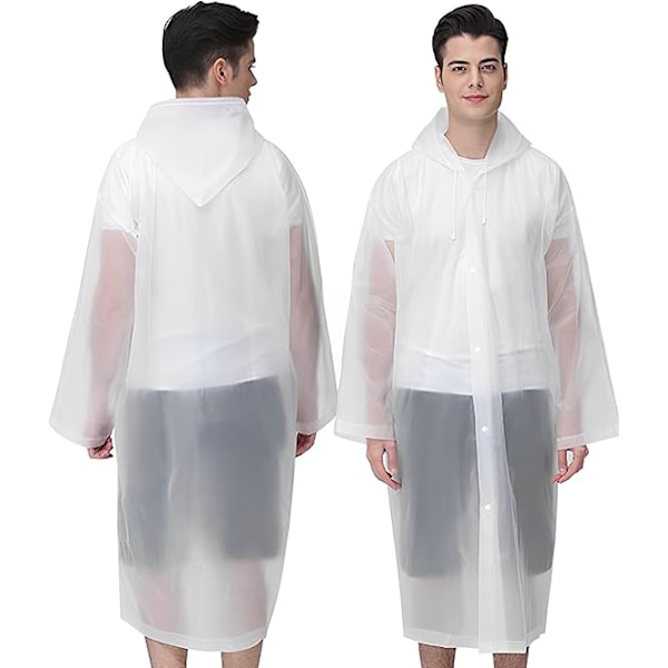 Regnponcho Regnjackor för Vuxna, 2-pack Återanvändbar Regnjacka Regnkläder med Huva och Ärmar, Vattentät för Nödsituationer, Utomhus, Camping, Disney