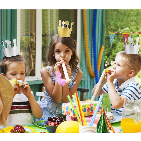 Hat Kids Party Hat Set Papperskronor Skumkronor Barn Dekorera Födelsedagsfest Hattar Notoriska En Födelsedagsdekorationer