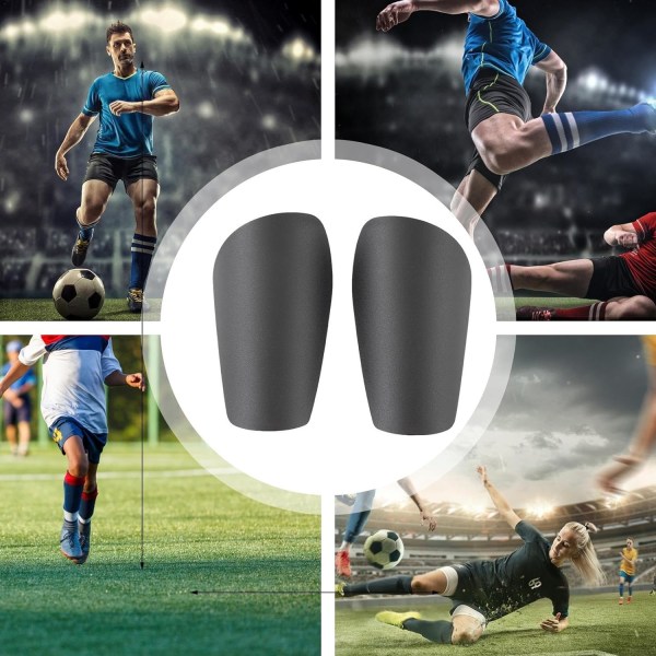 Skinnebeskyttere, Mini Benbeskyttere til Fodbold, Mini Fodbold Skinnebeskyttere, Ekstra Mini Fodbold Skinnebeskyttere Ungdom og Voksne Skinnebeskyttere Beskyttende Udstyr biack