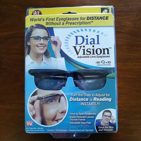 Justerbar styrke Lens Eyewear Variabel fokusafstand Vision Zoom-briller black onesize