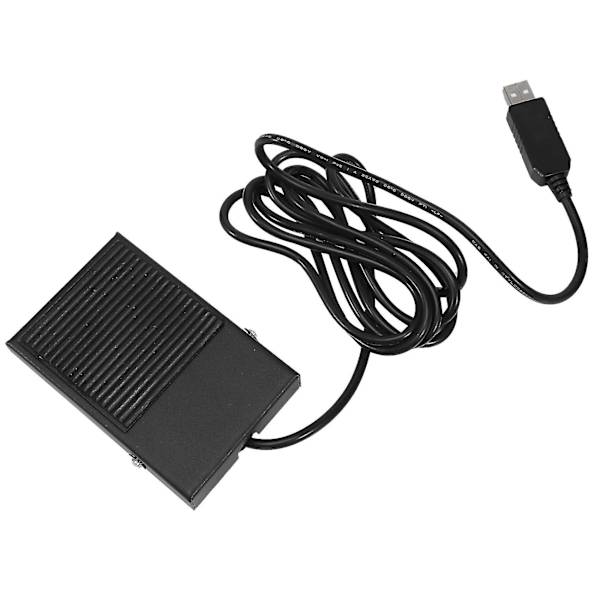 Usb-fotswitch i metall, fotpedal för tangentbord, för Hid-dator, Usb-aktionsswitch-kontroll black