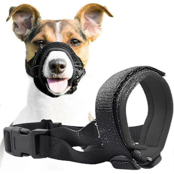 Blød Snudenet Til Hunde - Forhindrer Bid Og Uønsket Tygning Sikker Komfortabel Pasform - Blød Neopren Polstring Ingen Mere Gnidning Inkluderet Træning XL Grey