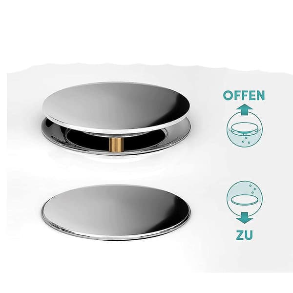 Badekarprop med universel pasform - Rustfri badekarprop med dobbelt forsegling - Badekarprop til enhver standard SilverCopper