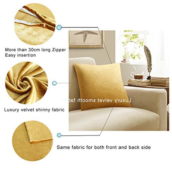 Samettityyny - Tyylikäs kulta-FD21-