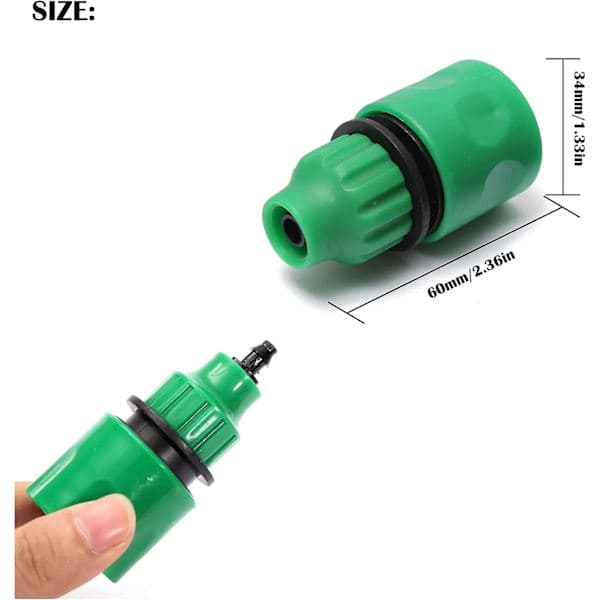 Plast Trädgårdsslangskopplingar 4/7 Och 8/11 Plast Trädgårdsslang Snabbkoppling För 4-9mm Innerdiameter Trädgårdsslang 10-pack