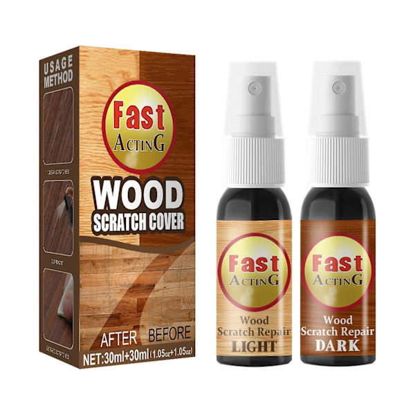 Træskraberemoverspray, Fix It Wood Scratch Repair Spray Wood Floor Contact Cleaner Spray Møbelreparationssæt
