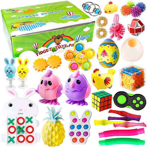 Ny Fidget Adventskalender Boks Anti Stress Relief Toys Sets Slow Rising Squishy Squeeze Kids Gave Gutter 2