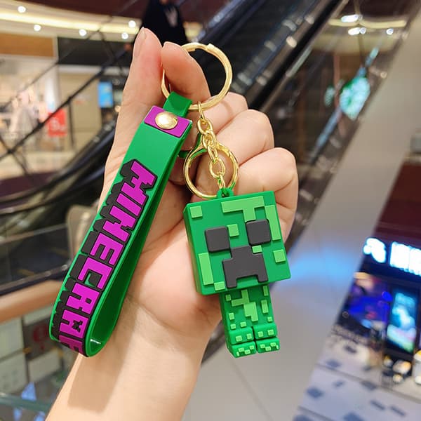Minecraft nøglering 2 stk 6,5 CM