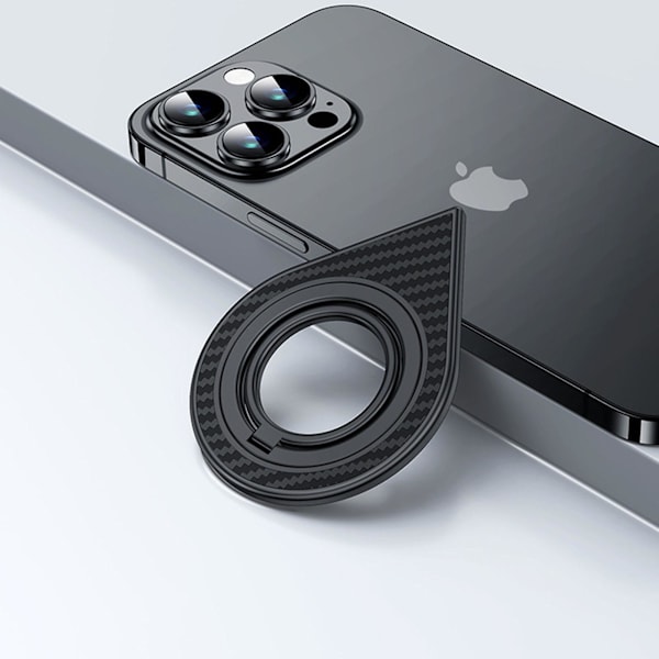 Magnetisk telefonhållare kompatibel med Magsafe, magnetisk telefonringhållare magnetisk kraft för iPhone/iPad/telefon/magnetisk bilhållare Carbon fiber Droplet shape