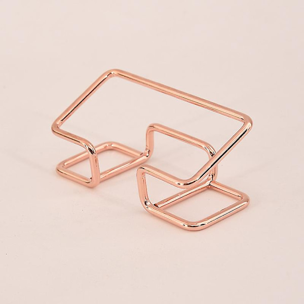 Skrivebords-Visitkort Holder, Metal Visitkort Holder Display, Visitkort Stativer til Skrivebord, 1 Pakke, Rosenguld