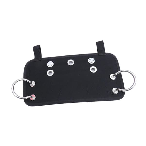 Scuba Tech Dykking Butt Plate Rustfritt Stål Håndtak Dykkesele Svart