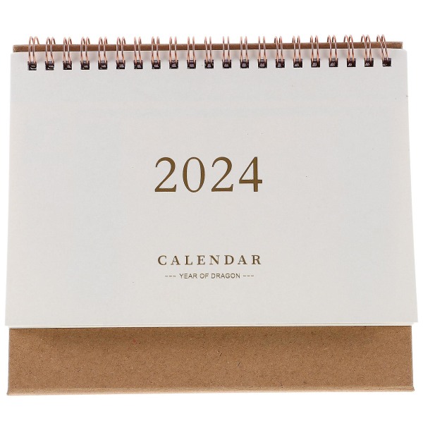 Skrivebords kalender 2024 Skrivebords kalender Ornament Stå opp Flip kalender Dekor Skrivebords kalender