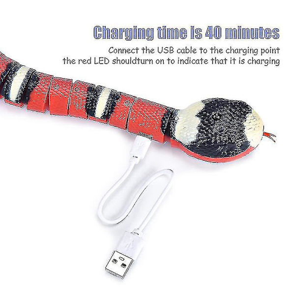 Smart Sensing Snake Cat Toys Elektroniska Interaktiva Leksaker För Katter Usb Laddning