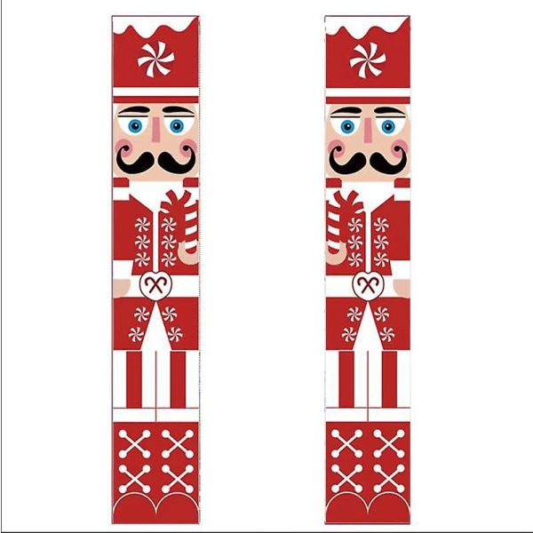 God Jul Banner - Juldekorationer Hängande Dekorationer Jul Rutig Veranda Skylt Festdekorationer Koppel Dörr Vägg Gård Balkong Inomhus