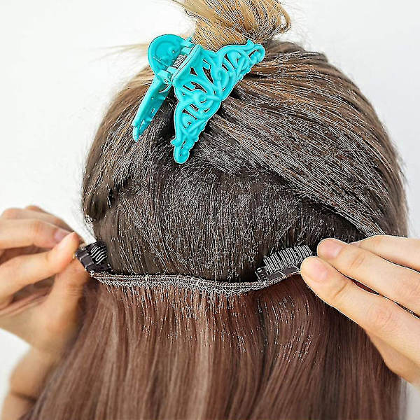 140 st Clip Wig Clip U-form Snap Clip Järn Metall Ersättning Hårklämma Kamklämma För Förlängning Peruk Diy Hårtillägg