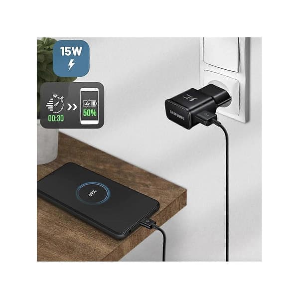 USB-A Hurtiglading 15W Universell Smarttelefonlader Black 4''