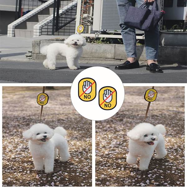 2 stk. Kæledyr Hunde Vest Sele Badge Dekorative Mærkat Terapi Service Hund Patch Krog Ring Badge Må Ikke Røre Mærkat Mærkat