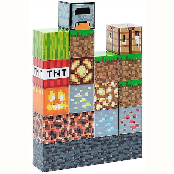 Minecraft Byggeklodser Skrivebordslampe Diy Syning Bordlampe Legetøj Usb Nattelys Gaver