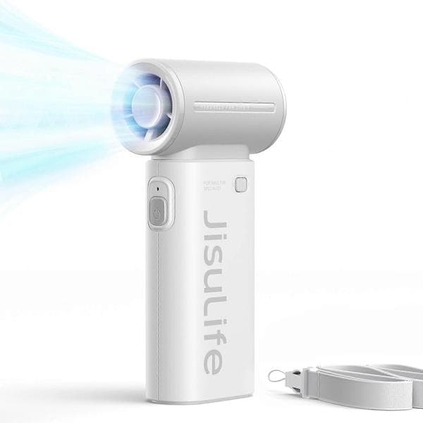 Jisulife Højhastigheds Håndholdt Ventilator 5000mah 3600】Grey