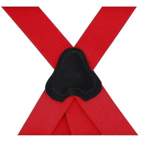 CTM Elastiska Hängslen med Clips, 5 cm Bredd, Brandman (Herr) Red one size
