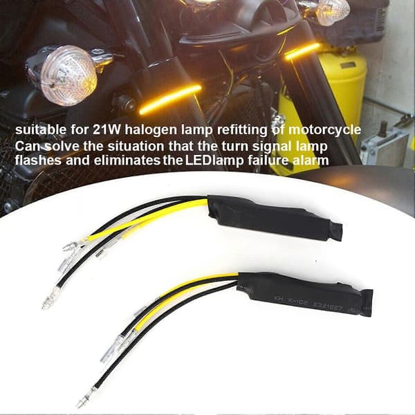 2 stk. DC12V 21W LED Modstandsdekoder Fejlfri Canceller Ensidig Ledning til Motorcykel Blinklys