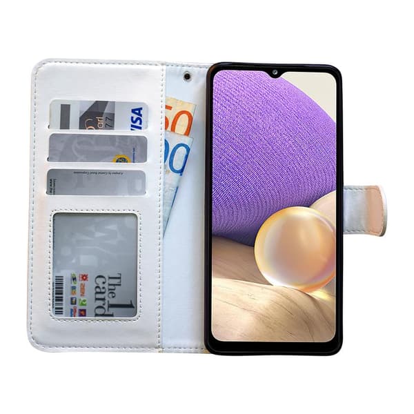 Samsung Galaxy A32 5G - Leather Case / Protection White_max Vit