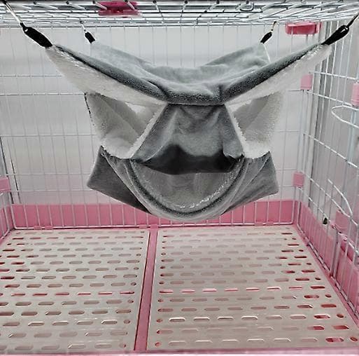 Liten hängmatta för husdjur, hamsterbomullsbo, ekorre-grå