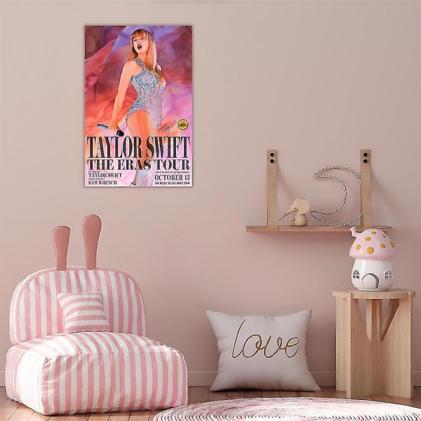 Taylor Swift-plakat The Eras Tour Veggkunst 13. oktober World Tour Filmplakater Veggdekorasjon til hjemmet Uinnrammede fans Gaver 40*60cm