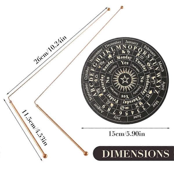 Kobber Dowsing Rod - 2 stk. Divining Rods + Dowsing Pendul + Divination Måtte As Shown